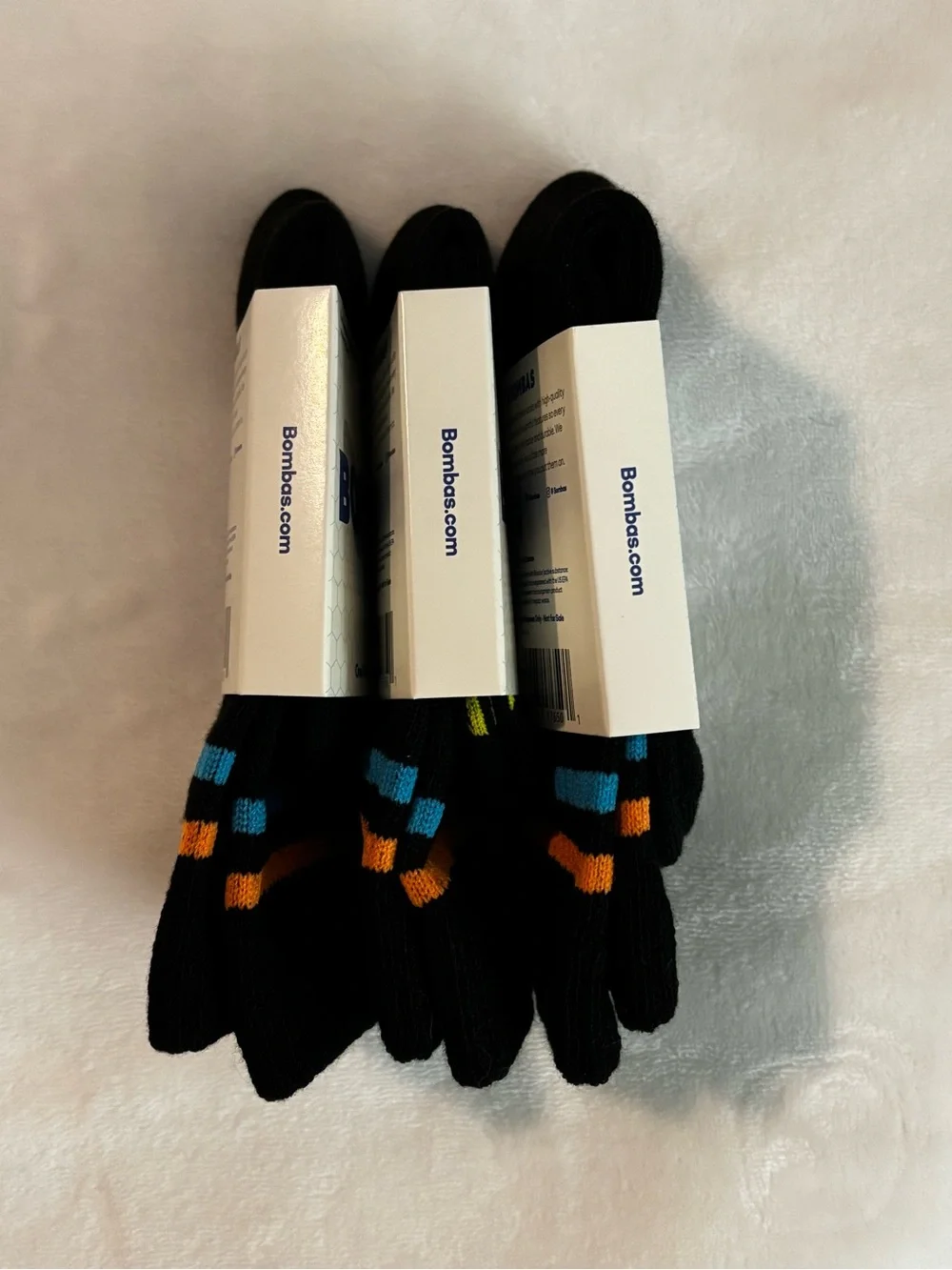 Bombas Black Crew Socks - 3 pair - Sz XS. NWT